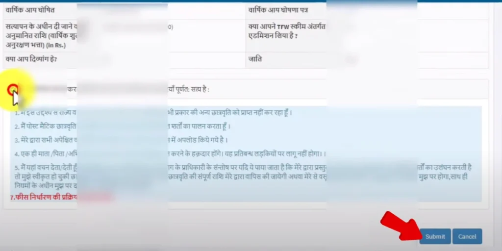 Submit the application